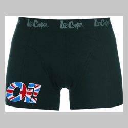 British Oi! čierne trenírky BOXER s tlačeným logom, top kvalita 95%bavlna 5%elastan